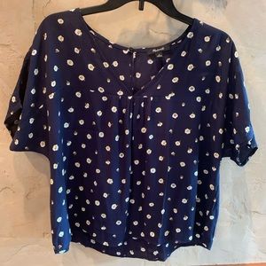 Madewell Blouse Navy Sz Small